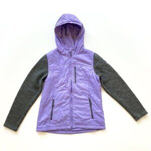 REI Lightweight Hybrid Insulated Jacket Hood Full Zip Zippered Pockets